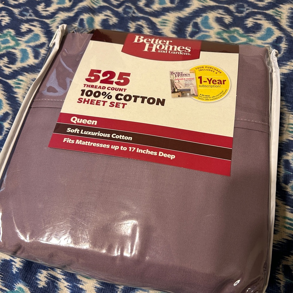 New In Package Better Homes And Gardens Queen Sheet Set